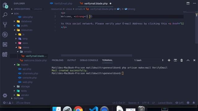 #Laravel how to make a social network with #Vue | Verify Email Part 1 смотреть онлайн