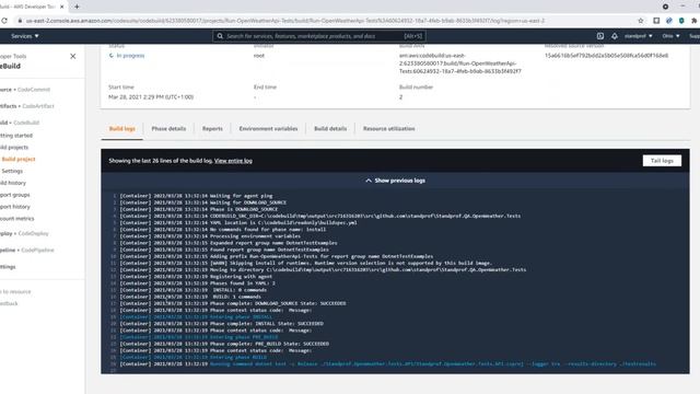 Running Open Weather API tests via AWS смотреть онлайн