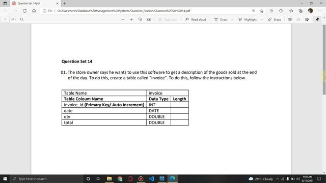 DBMS Question Session Task No 14 | 1st Year | Semester 01 | Java Institute | Imesh Dilshan Perera смотреть онлайн