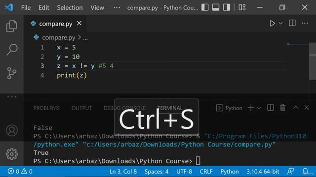 10- Comparison & Logical Operators: Python Pro The Complete Python Bootcamp for Noobs смотреть онлайн