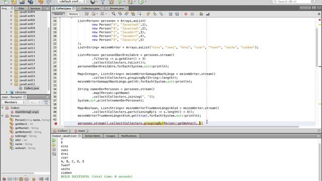 Java 8 Tutorial - 22 - Streams collect German смотреть онлайн