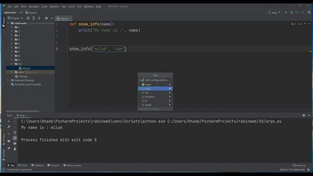 آموزش صفر تا صد پایتون |args* و kwargs** در پایتون смотреть онлайн