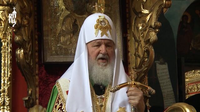 Патриарх Кирилл молился за вечерним богослужением в Пантелеимоновом монастыре на Афоне смотреть онлайн