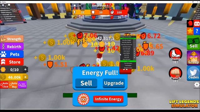 Roblox Lift Legends Simulator Script (AutoFarm, AutoSell, Free Gamepasses) смотреть онлайн