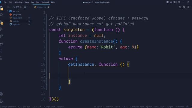Singleton Design Pattern || JavaScript || Hindi || Coding Scenes смотреть онлайн