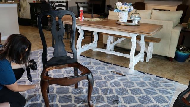 ⭐TRASH TO TREASURE MAKEOVER- Pottery Barn Dining Chairs FURNITURE FLIP смотреть онлайн