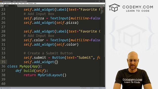 Input Boxes and Buttons - Python Kivy GUI Tutorial #2 смотреть онлайн