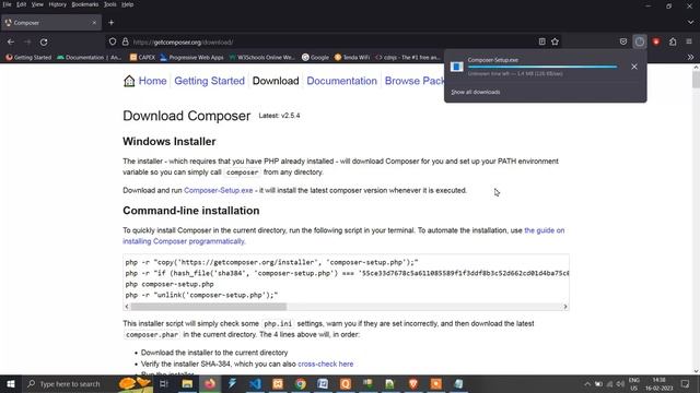 Composer installation for PHP смотреть онлайн