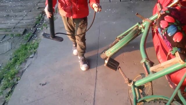 как правильно накачать колесо велосипеда смотреть онлайн