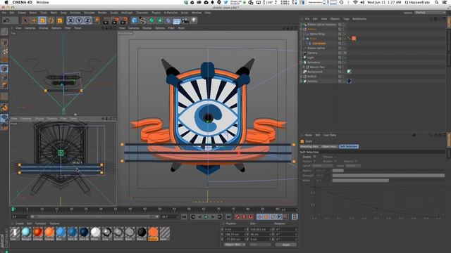 Cinema 4D Tutorial - Creating an Illustrative 2D Style Ribbon смотреть онлайн