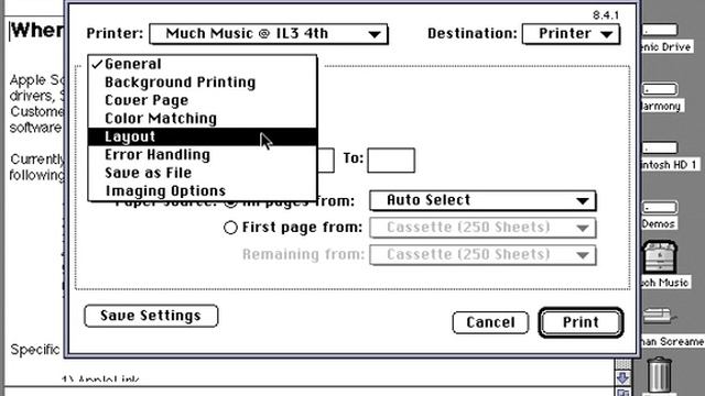LaserWriter 8.4 in Mac OS 7.6 смотреть онлайн