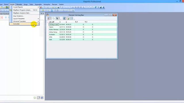 MapInfo Pro'da (32-bit) Koordinattan Nokta Oluşturma смотреть онлайн