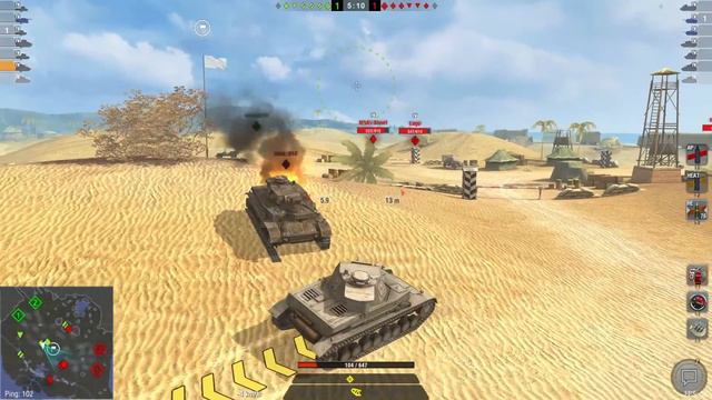 #TankBattle on #Sand Dunes with a Pz IV D in #WorldofTanks Blitz смотреть онлайн