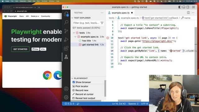 Debugging Playwright tests in VS Code смотреть онлайн