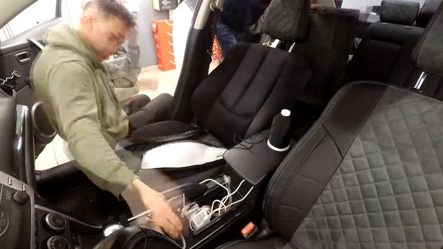 Мазда 6 07-12г. чехлы Автопилот Ромб Алькантара. Установка чехлов с подшивкой на Мазда 6. смотреть онлайн