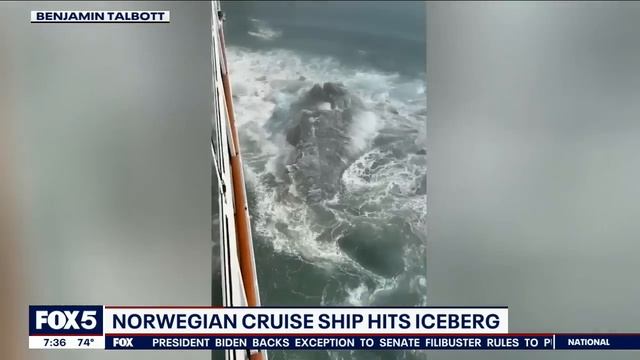 Norwegian Cruise Line ship hits iceberg, passenger calls it 'Titanic 2.0' смотреть онлайн