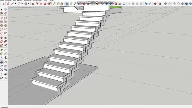 Вариант отделки лестничного марша. смотреть онлайн