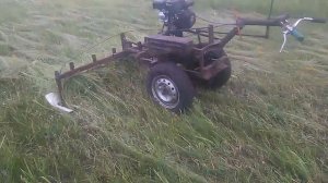 Простые грабли для мотоблока из вил