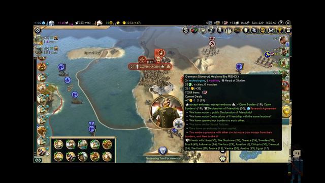 Civ V #2 Finale | CTD ending.(Community Patch) A mute video. смотреть онлайн