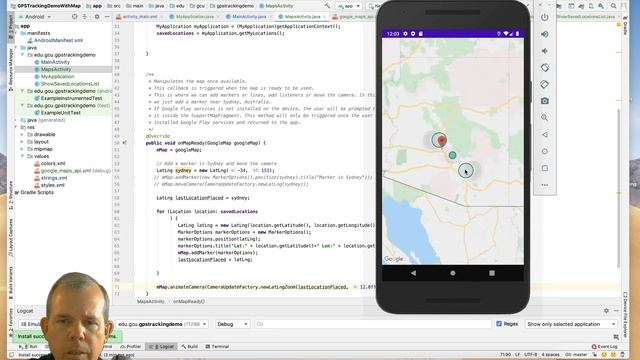 Android GPS Demo Part 09 Map Zoom and Click Pins смотреть онлайн