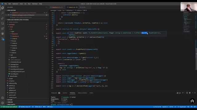 #Effect Time #3: Building a wrapper around Node.js FileSystem (Part 2) смотреть онлайн