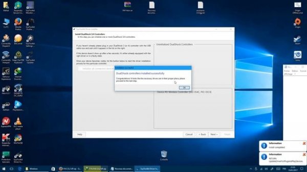 Easy How To Install Controller PS4/PS3 on Pc with Cable + bluetooth wireless ScpToolkit