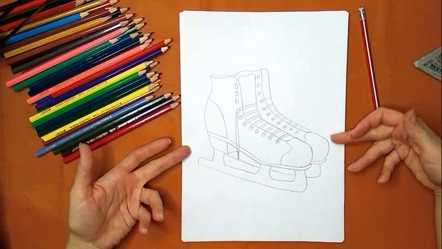 Как нарисовать коньки. Онлайн-школа рисования "Малевашки" смотреть онлайн