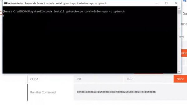 How to install pytorch in anaconda windows 10