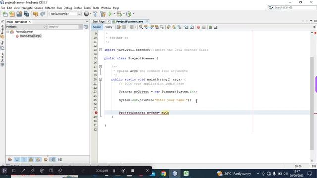 Java User Input Scanner class смотреть онлайн