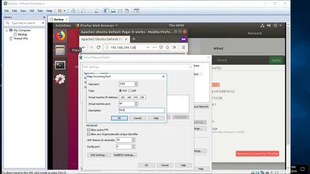 Port Forwarding Vmware PC