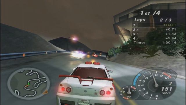 Need for Speed: Underground 2 - Nissan Skyline GTR Circuit Gameplay PC HD [1080p60FPS] смотреть онлайн