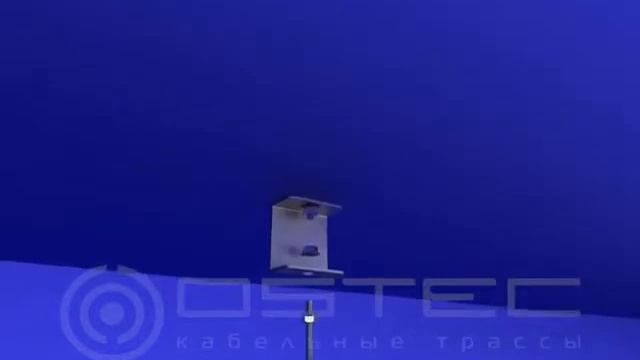 Крепление проволочного лотка ПЛМ OSTEC к потолку на шпильках ШП и крюков КППЛС при помощи пластин П смотреть онлайн