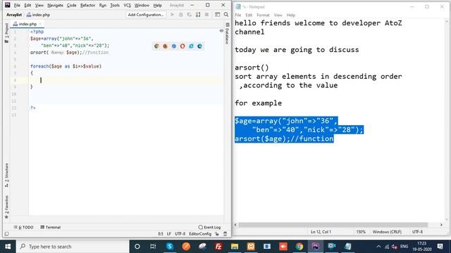 Asort with array in php with easy way [part-3] смотреть онлайн