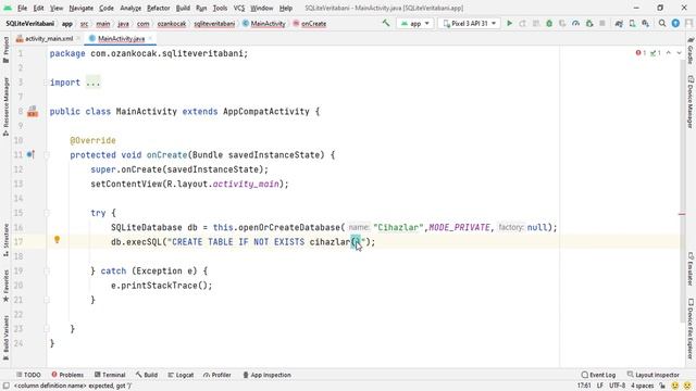 Android Mobil Programlama Dersleri Java & Kotlin #32 Java SQLite Veritabanı Giriş #AndroidStudio смотреть онлайн