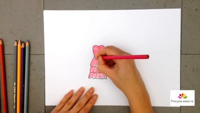 Как нарисовать платье/ рисуем платье смотреть онлайн
