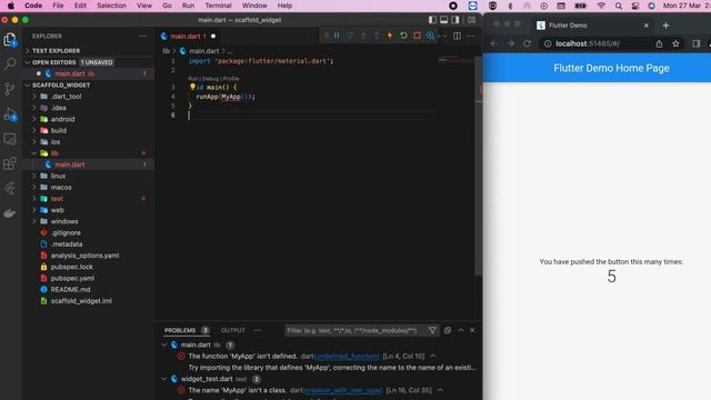 Flutter || Scaffold Widget Using VS Code смотреть онлайн