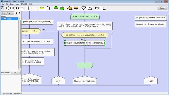 DRAKON Editor and Dijkstra's algorithm смотреть онлайн
