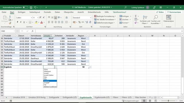 Excel UE - 5.1 def. Tabelle - [ECDL Excel 2019 (365) Aufbau Band 1] смотреть онлайн