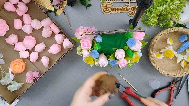 Букет в кашпо "Бабочки" смотреть онлайн