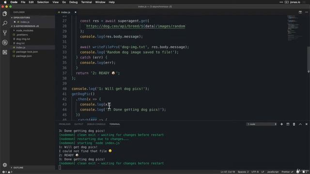 42 Returning Values from Async Functions смотреть онлайн