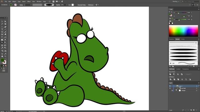 Как нарисовать и раскрасить персонаж в Adobe Illustrator смотреть онлайн