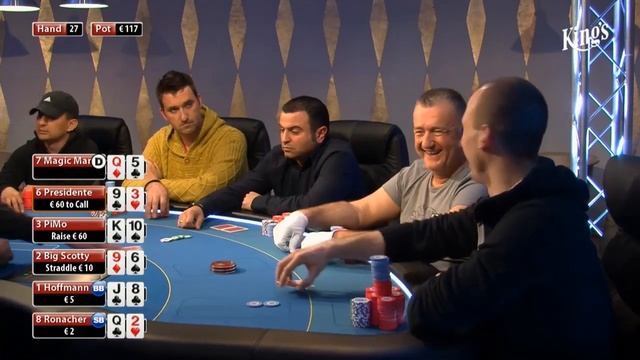 CASH KINGS E11 1/2 - DE - NLH 2/5 ante 5 - Live cash game poker show смотреть онлайн
