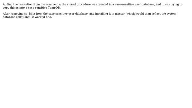 Databases: sp_Blitz fails with collation error (2 Solutions!!) смотреть онлайн