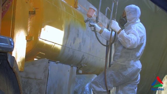 Полиуретановая краска по металлу "Полиуретол". Окраска бензовоза смотреть онлайн
