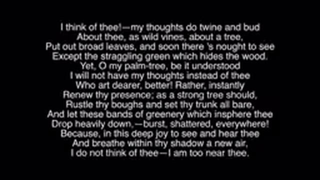 Sonnet 29 'I think of thee!' by Elizabeth Barrett Browning смотреть онлайн