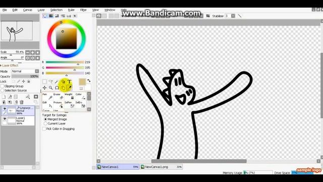 Как сделать персонажа для анимации в Paint Tool Sai смотреть онлайн