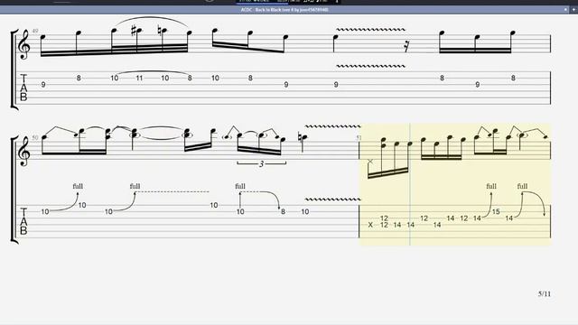 AC DC - Back in Black [GUITAR COVER + TAB] 80 BPM смотреть онлайн