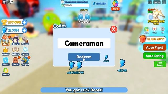 Roblox Clicker Fighting Simulator New Codes September 2023 смотреть онлайн