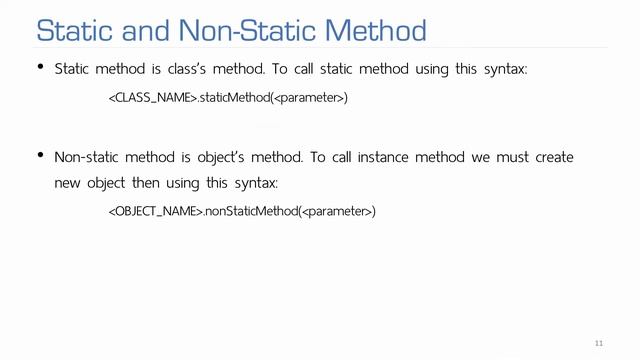 Java OOP: Static and Non-Static Member смотреть онлайн