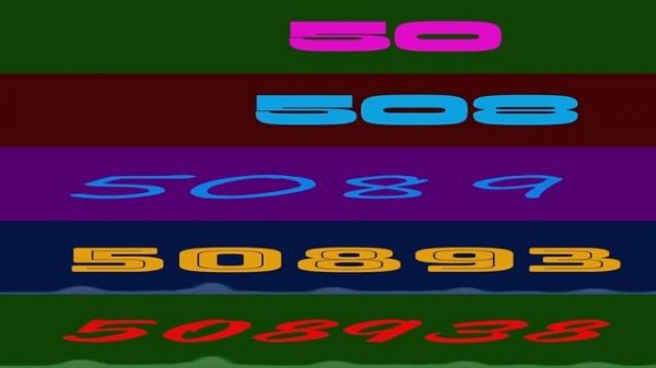 Numbers 0 to 100 1000 10000 100000 1000000 10000000